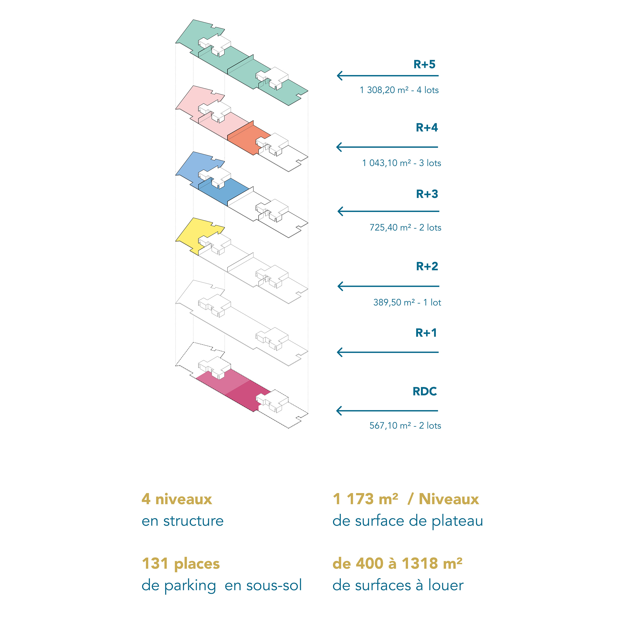 Carnot Plaza - Axonométrie