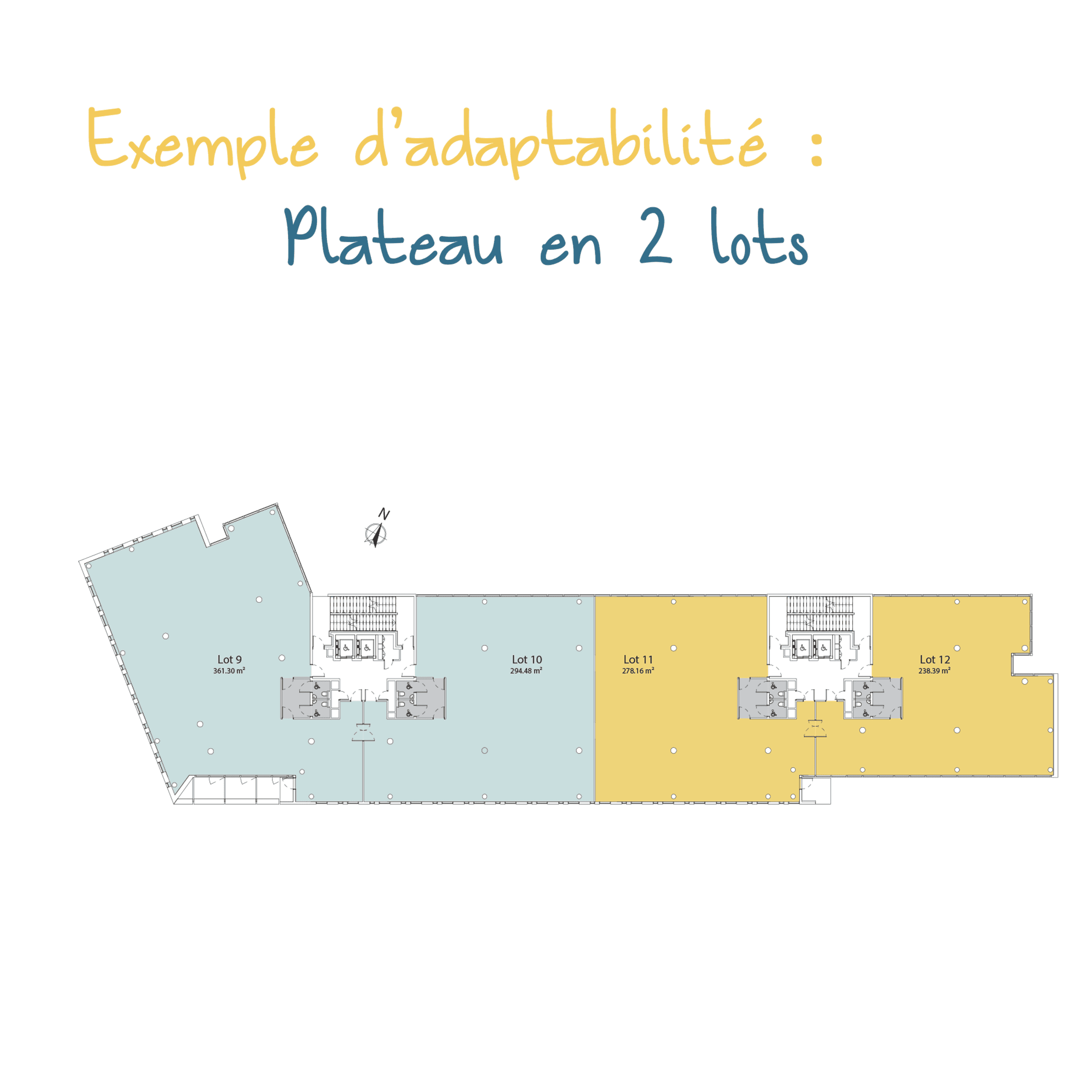 Carnot Plaza - Plateau en 2 lots