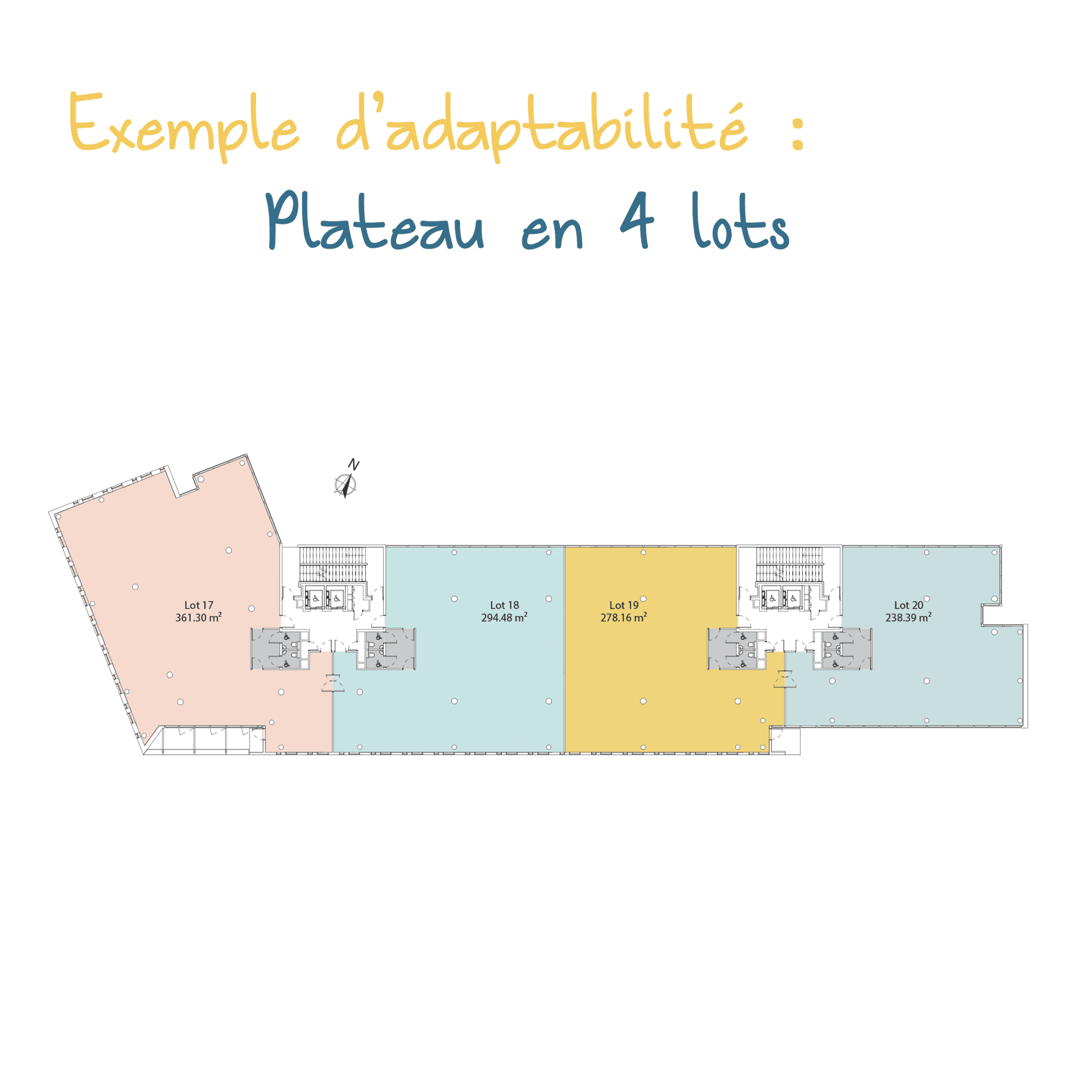 Carnot Plaza - Plateau en 4 lots